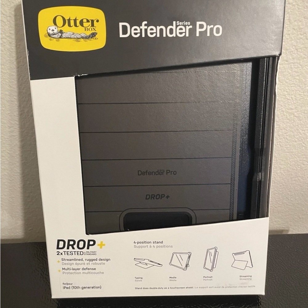 OtterBox Drop+ Rugged Tablet Case in Black 10th Gen